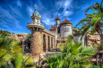 Картинка prince+eric`s+castle города диснейленд стены башни замок