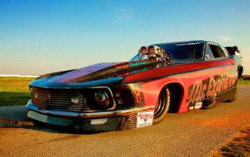 Картинка автомобили hotrod dragster nhra mustang