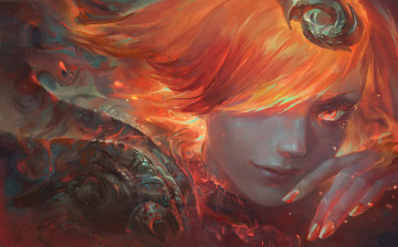 Картинка видео+игры league+of+legends lol огонь fire lady of luminosity league legends elementalist lux art