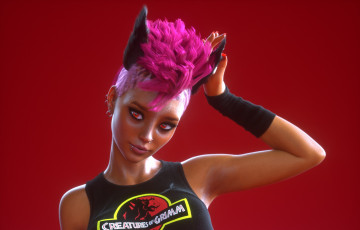 Картинка 3д+графика существа+ creatures фон взгляд девушка