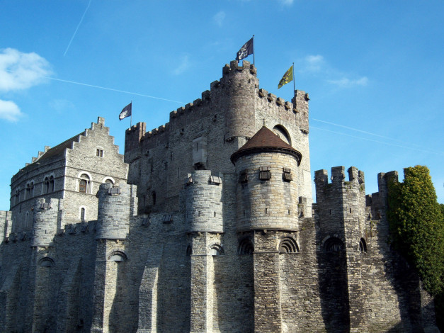 Обои картинки фото gravensteen castle, города, замки бельгии, gravensteen, castle