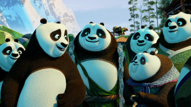 Обои картинки фото мультфильмы, kung fu panda 3, панда
