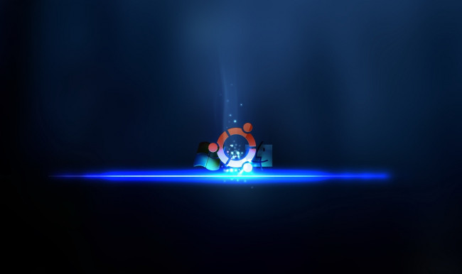 Обои картинки фото компьютеры, ubuntu linux, фон, логотип