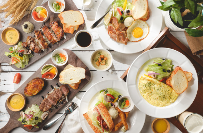 Обои картинки фото еда, разное, стол