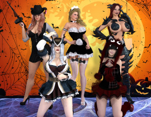 Картинка 3д+графика праздники+ holidays взгляд девушки фон