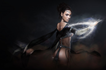 Картинка фэнтези эльфы взгляд фон девушка