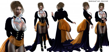 Картинка 3д+графика люди+ people фон девушка одежда очки взгляд