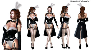 Картинка 3д+графика люди+ people очки взгляд фон девушка одежда