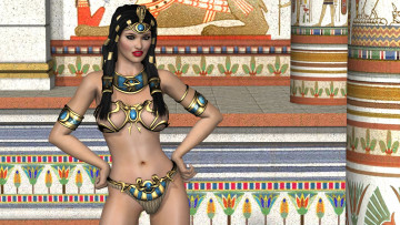 Картинка 3д+графика фантазия+ fantasy фон взгляд девушка