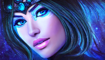 Картинка фэнтези девушки взгляд фон девушка