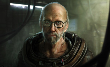 Картинка фэнтези люди очки скафандр старик