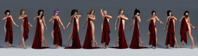 Обои картинки фото 3д графика, аниме , anime, фон, девушки