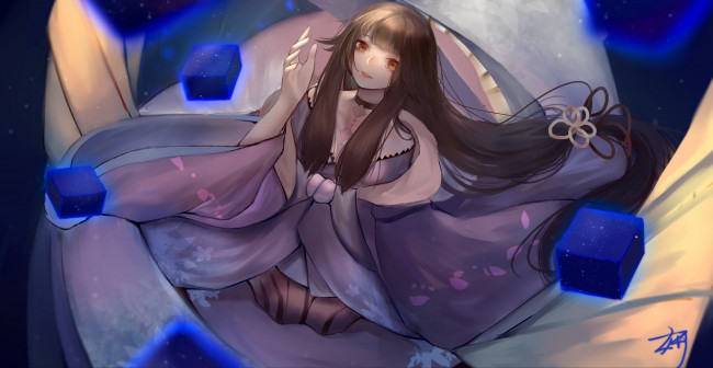 Обои картинки фото аниме, магия,  колдовство,  halloween, eternal, night