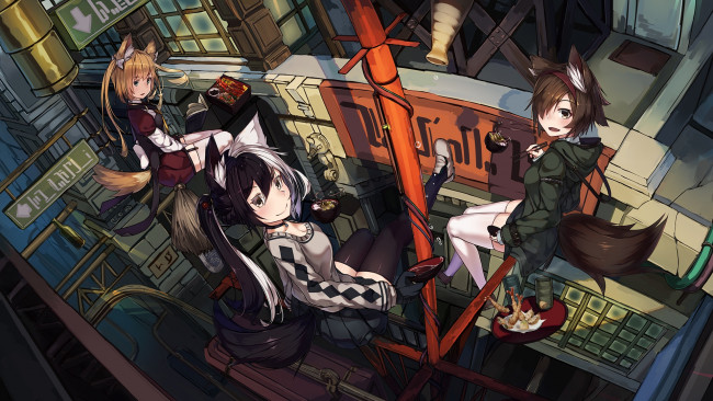 Обои картинки фото аниме, животные,  существа, natori, youkai