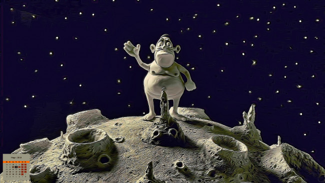 Обои картинки фото календари, кино,  мультфильмы, 2018, планета, мужчина