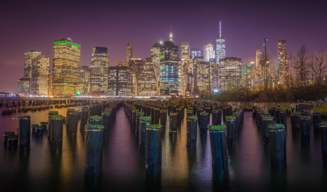 Обои картинки фото manhattan, города, нью-йорк , сша, небоскребы, панорама