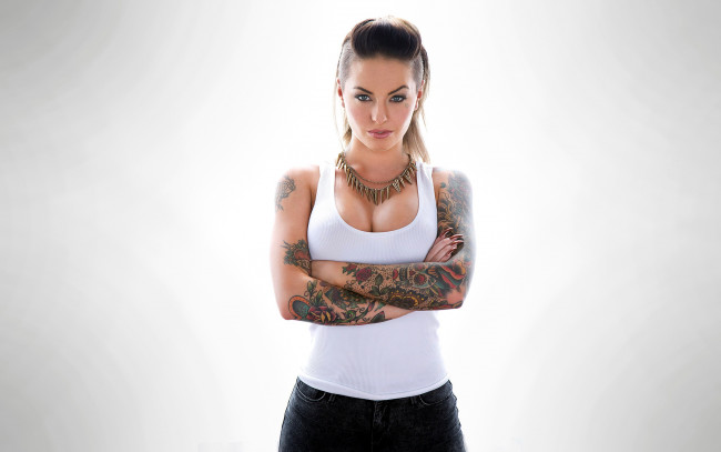Обои картинки фото девушки, christy mack, тату