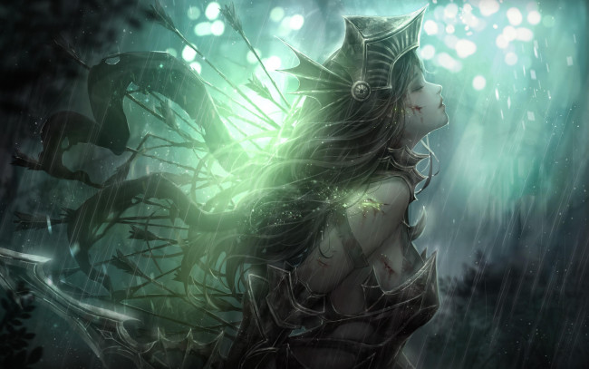 Обои картинки фото фэнтези, девушки, стрелы, девушка