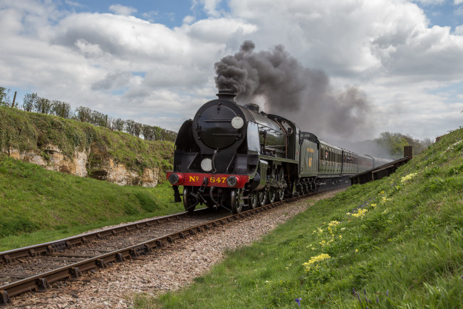 Обои картинки фото техника, паровозы, локомотив, состав