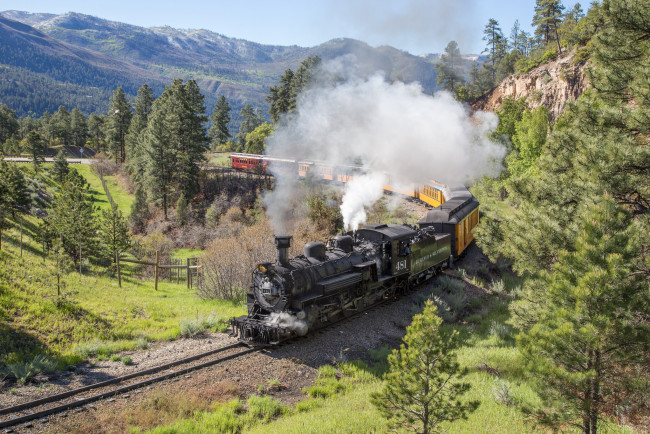 Обои картинки фото техника, паровозы, локомотив, состав