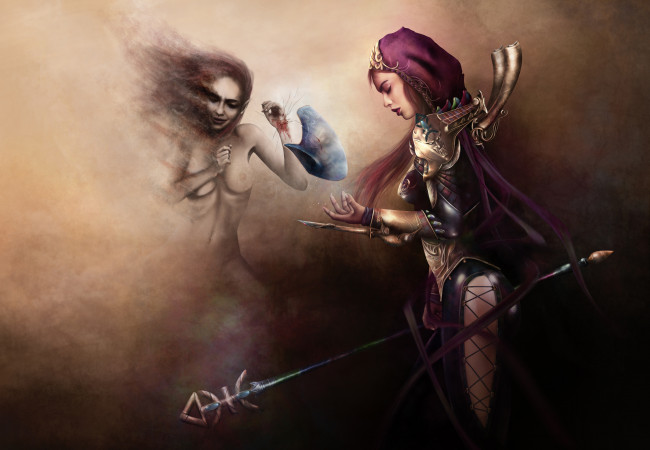 Обои картинки фото фэнтези, девушки, униформа, фон, девушка