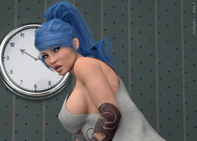 Обои картинки фото 3д графика, люди , people, фон, взгляд, девушка