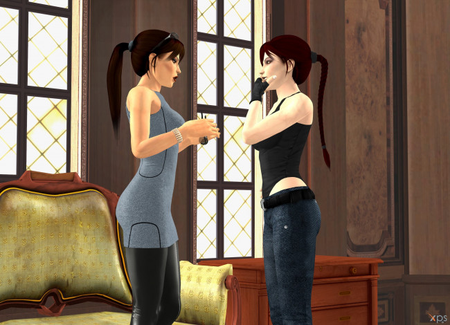 Обои картинки фото 3д графика, фантазия , fantasy, фон, взгляд, девушки