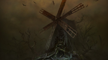 Картинка фэнтези нежить мельница