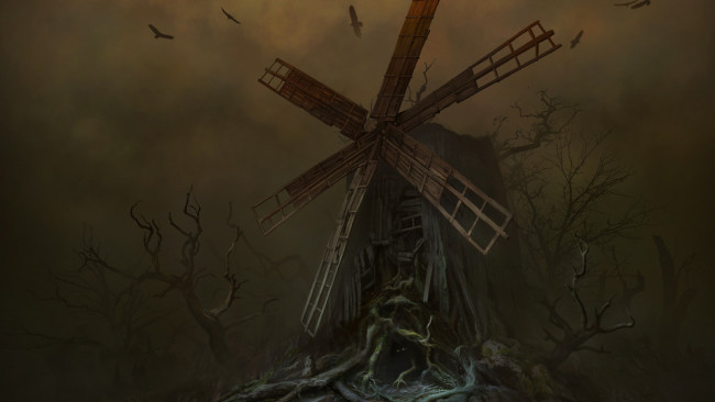 Обои картинки фото фэнтези, нежить, мельница