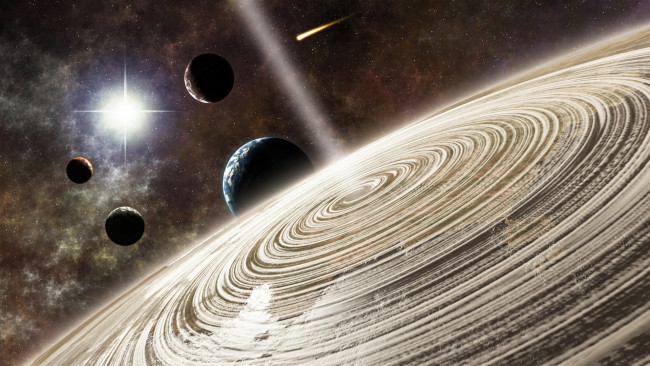 Обои картинки фото космос, арт, exoplanet, concept