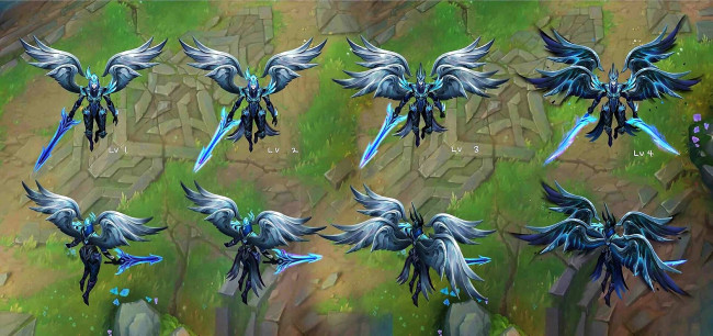 Обои картинки фото видео игры, league of legends, образы, крылья, мечи