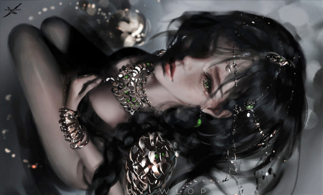 Обои картинки фото фэнтези, _ghost blade ,  призрачный клинок, девушка, украшения