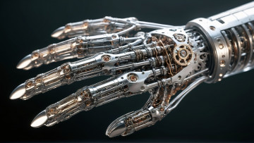 Картинка 3д+графика _science+fiction нейросети графика нейроарт ai art нейронные сети рисунки нейро искусство нейрографика graphics neuroart neural networks drawings neuro neurography кисть руки рука робота механизм технологии