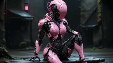 Картинка 3д+графика _science+fiction нейросети графика нейроарт ai art нейронные сети рисунки нейро искусство нейрографика graphics neuroart neural networks drawings neuro neurography девушка робот технологии фантастика