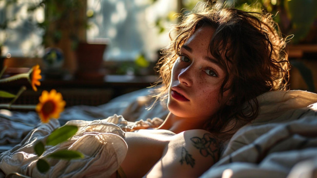 Обои картинки фото 3д графика, портрет , portraits, нейросети, графика, нейроарт, ai, art, нейронные, сети, рисунки, нейро, искусство, нейрографика, graphics, neuroart, neural, networks, drawings, neuro, neurography, девушка, тату, цветы