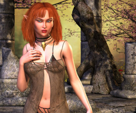 Картинка 3д+графика эльфы+ elves эльфийка взгляд фон