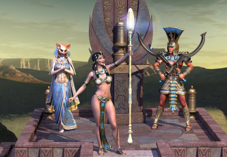 Картинка 3д+графика фантазия+ fantasy девушки взгляд фон мужчина оружие