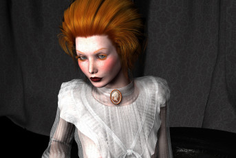 Картинка 3д+графика портрет+ portraits девушка взгляд фон