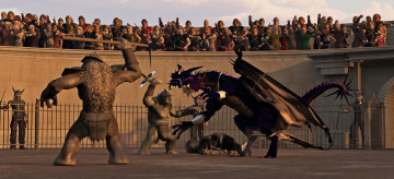 Картинка 3д+графика фантазия+ fantasy дракон существа люди