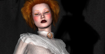 Картинка 3д+графика портрет+ portraits девушка взгляд фон