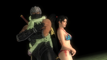 Картинка 3д+графика аниме+ anime девушка взгляд фон ниндзя