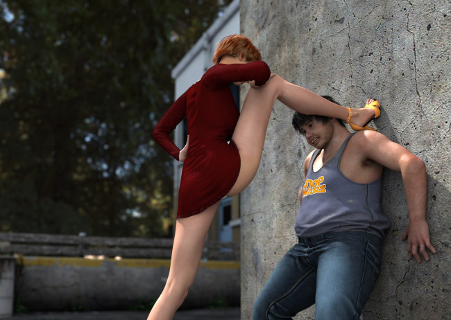 Обои картинки фото 3д графика, люди , people, парень, фон, взгляд, девушка