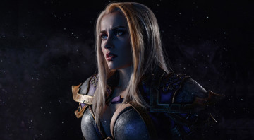 Картинка девушки -+креатив +косплей блондинка броня лицо