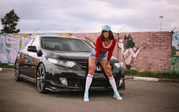 Картинка автомобили -авто+с+девушками honda accord