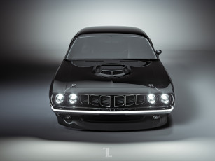 обоя автомобили, 3д, plymouth, hemi, cuda, barracuda, american, muscle, stance, classic, car