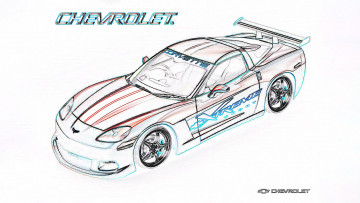 Картинка 295341 рисованное авто мото шевроле chervrolet