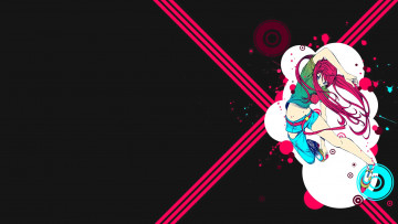 обоя аниме, air gear, девушка, прыжок