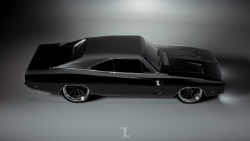 Картинка автомобили 3д dodge charger muscle car stance mopar american classic