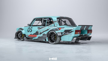 Картинка автомобили 3д lada 2105 vaz widebody kit carbon stance