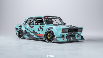 Картинка автомобили 3д lada 2105 vaz widebody kit carbon stance